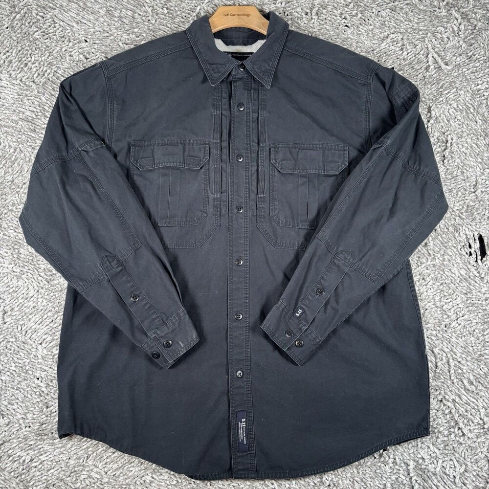 5.11 Tactical The Original Long Sleeve Shirt Mens Large Utility Pockets 72157